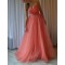 Beaded Sweetheart Tulle Ball Gown Long Prom Evening Party Dresses 3020715