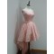 High Low Short Pink Beaded Lace Prom Homecoming Graduation Party Dresses 3020719