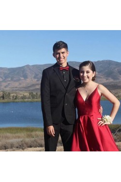 Short V-Neck Prom Evening Formal Dresses 3020726