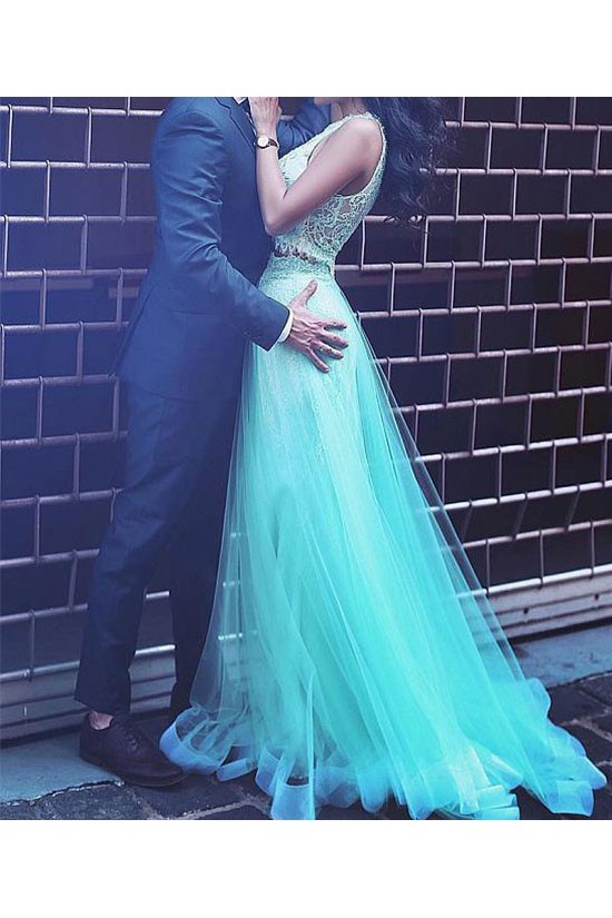 Two Pieces Lace Prom Dresses Party Evening Gowns 3020736