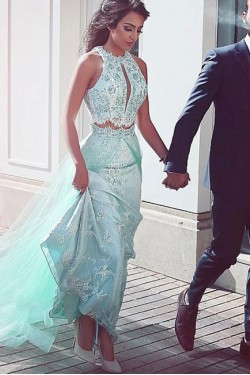 Two Pieces Lace Prom Dresses Party Evening Gowns 3020736