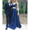 Two Pieces Long Blue Prom Dresses Party Evening Gowns 3020744