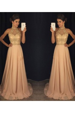 Beaded Long Chiffon Prom Dresses Party Evening Gowns 3020749