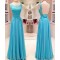 Long Blue Lace Chiffon Prom Dresses Party Evening Gowns 3020750