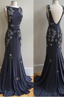 Mermaid Beaded Long Prom Dresses Party Evening Gowns 3020754