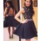 Short Black Beaded Lace Appliques Prom Homecoming Graduation Dresses 3020761