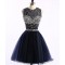 Short Navy Blue Beaded Prom Homecoming Graduation Dresses 3020763