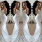 Mermaid Long White Prom Formal Evening Party Dresses 3020768