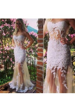 Sexy Lace Appliques Long Prom Formal Evening Party Dresses 3020777
