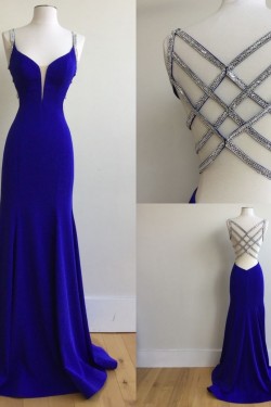 Elegant Long Blue Prom Formal Evening Party Dresses 3020783