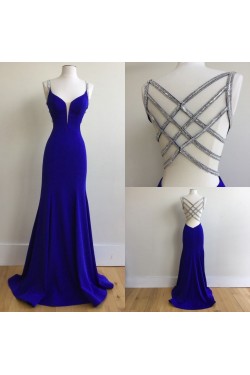 Elegant Long Blue Prom Formal Evening Party Dresses 3020783