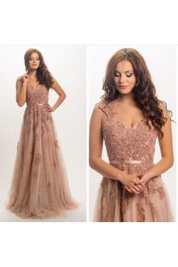 Elegant Lace Long Prom Formal Evening Party Dresses 3020785