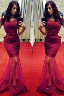 Sexy Mermaid Off-the-Shoulder Long Prom Formal Evening Party Dresses 3020786