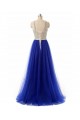 Long Blue Beaded Prom Formal Evening Party Dresses 3020789