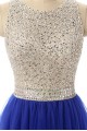 Long Blue Beaded Prom Formal Evening Party Dresses 3020789