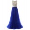 Long Blue Beaded Prom Formal Evening Party Dresses 3020789