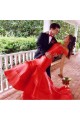 Mermaid Long Red Off-the-Shoulder Prom Formal Evening Party Dresses 3020791