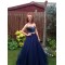 Beaded Navy Blue Tull Ball Gown Prom Formal Evening Party Dresses 3020807