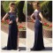 Long Blue Beaded Prom Formal Evening Party Dresses 3020815