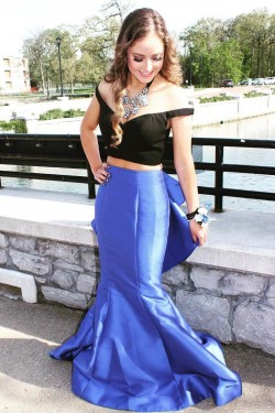 Mermaid Off-the-Shoulder Two Pieces Prom Formal Evening Party Dresses 3020837