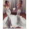 Mermaid Silver Sequins V-Neck Prom Formal Evening Party Dresses 3020843