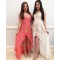 High Low V-Neck Lace Prom Formal Evening Party Dresses 3020850