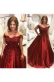 Ball Gown Off-the-Shoulder Purple Long Lace Prom Formal Evening Party Dresses 3020858