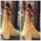 Long Yellow Two Pieces Lace Prom Formal Evening Party Dresses 3020889