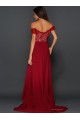 Long Red Lace Off-the-Shoulder Prom Formal Evening Party Dresses 3020894