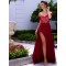 Long Red Lace Off-the-Shoulder Prom Formal Evening Party Dresses 3020894