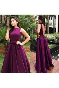 A-Line Long Purple Prom Formal Evening Party Dresses 3020901