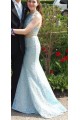 Halter Mermaid Two Pieces Beaded Lace Prom Formal Evening Party Dresses 3020914