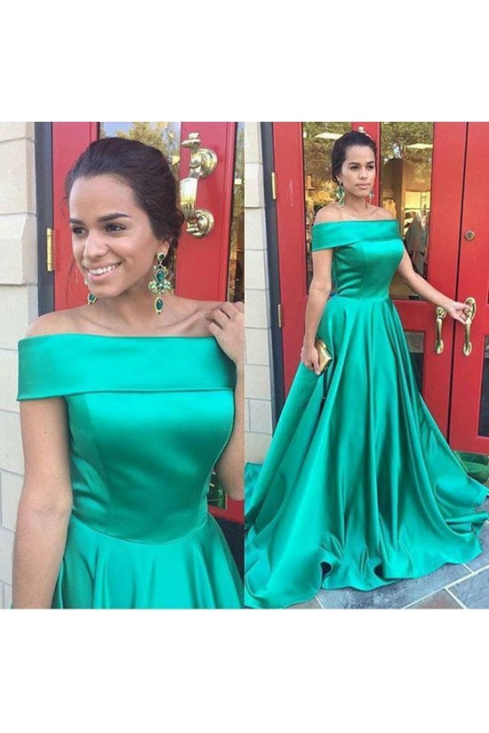 A-Line Off-the-Shoulder Long Prom Formal Evening Party Dresses 3020915