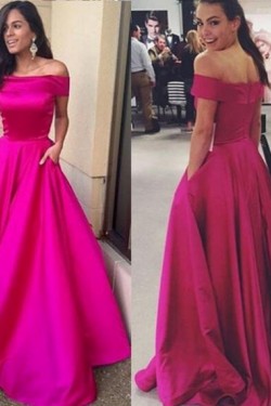 A-Line Off-the-Shoulder Long Prom Formal Evening Party Dresses 3020915