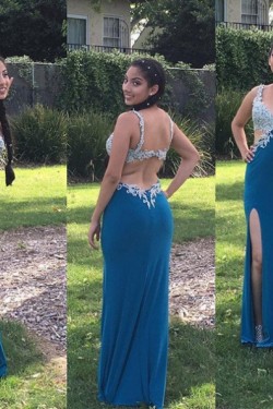 Lace and Chiffon Long Prom Formal Evening Party Dresses 3020920