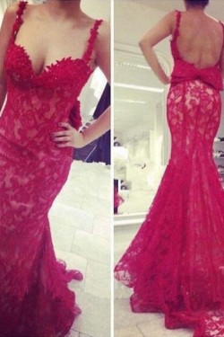 Mermaid Lace Long Prom Formal Evening Party Dresses 3020926