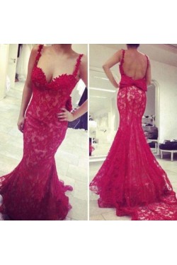 Mermaid Lace Long Prom Formal Evening Party Dresses 3020926