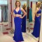 Beaded Long Blue Two Pieces Prom Formal Evening Party Dresses 3020927