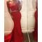 Mermaid Off-the-Shoulder Beaded Long Red Prom Formal Evening Party Dresses 3020928