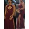 Sexy Mermaid Burgundy Long Prom Formal Evening Party Dresses 3020931