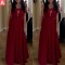 Long Red Lace Chiffon Prom Formal Evening Party Dresses 3020934