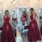 A-Line V-Neck Sequins Long Prom Formal Evening Party Dresses 3020937
