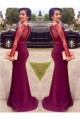 Mermaid Long Sleeves Lace Prom Formal Evening Party Dresses 3020941