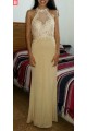Sheath Beaded Lace Appliques Long Prom Formal Evening Party Dresses 3020946