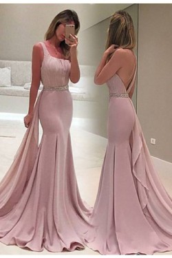 Mermaid One-Shoulder Beaded Long Prom Formal Evening Party Dresses 3020952