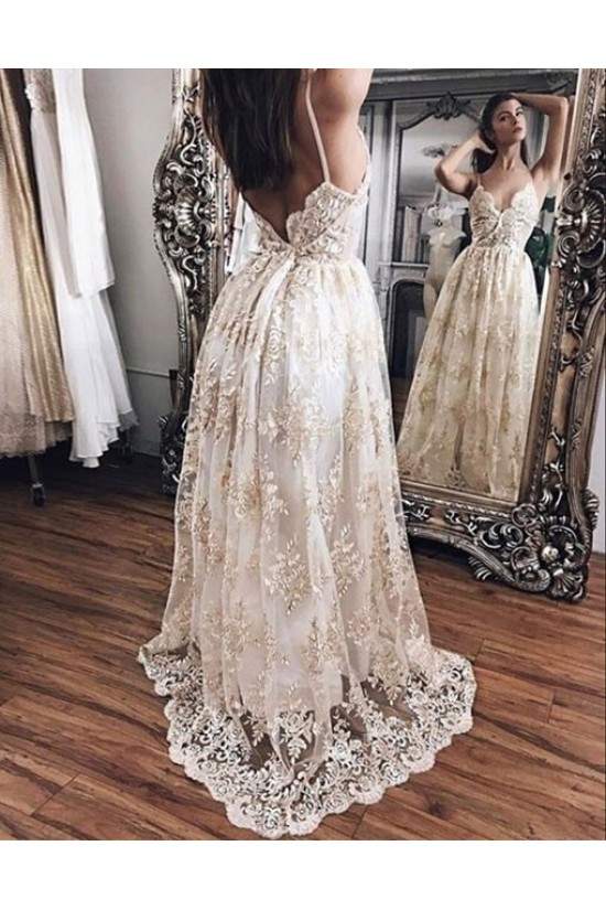 Lace Spaghetti Straps Prom Formal Evening Party Dresses 3020958 Lace Spaghetti Straps Prom Formal Evening Party Dresses 3020958