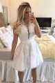 Beaded Lace Short White Prom Homecoming Cocktail Graduation Dresses 3020964 Beaded Lace Short White Prom Homecoming Cocktail Graduation Dresses 3020964