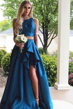 Satin Royal Blue Prom Formal Evening Party Dresses 3020980