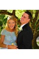 Beaded Long Blue Prom Formal Evening Party Dresses 3020984