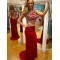Long Red Beaded Two Pieces Prom Formal Evening Party Dresses 3020993